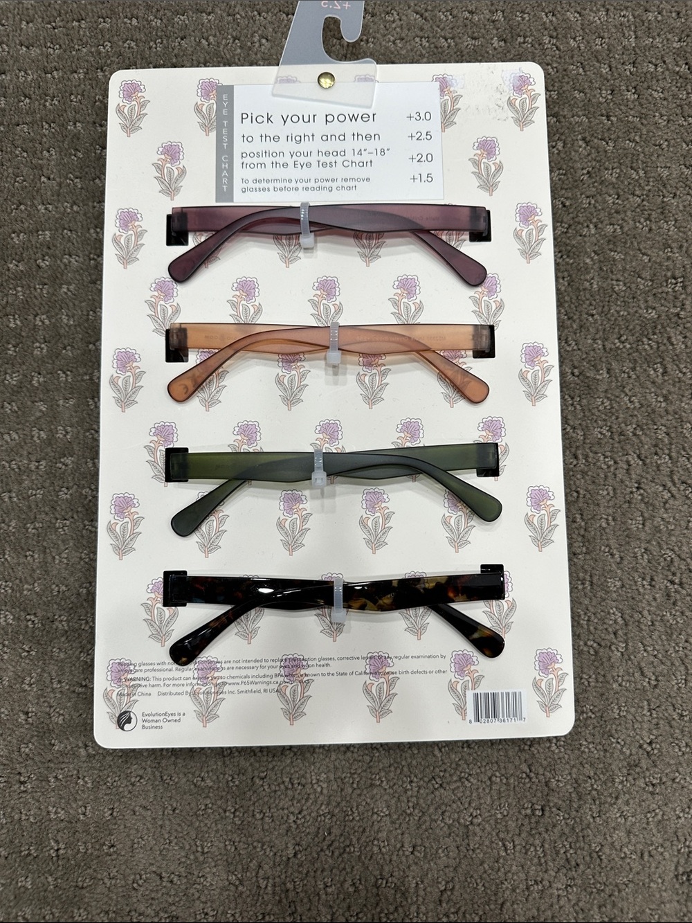 Max Studio Four-Pack Reading Glasses - Purple, Tan, Green, Black - Picture 2 of 5